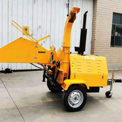เครื่องย่อยไม้บันทึกความเร็วสูง 0.8t / H Pto Powered Chipper Shredder 44 × 38cm
