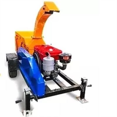 Shrubs Branch Crusher Machine Chipper ไม้ฟีดตนเอง 12.5 * 5.2 * 8.5ft OEM