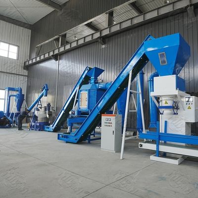 CE Biomass Spruce Pellet Mill Line เครื่องอัดเม็ดไม้ 800-1000kg / h