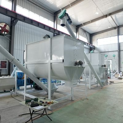 500KG / H เครื่องทำเม็ดอัตโนมัติ PLC Control Forage Pellet Mill