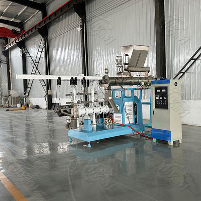 1-2T / H ความจุขนาดใหญ่ พลอย / ลงน้ํา แบบแบบสกรูเดียว ปลาอาหาร pellets extruder สายการผลิต กุ้ง กุ้ง อาหารสัตว์เลี้ยง มอเตอร์ PLC พั๊ม Gear