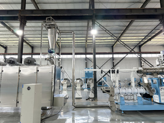 1-2T / H ความจุขนาดใหญ่ พลอย / ลงน้ํา แบบแบบสกรูเดียว ปลาอาหาร pellets extruder สายการผลิต กุ้ง กุ้ง อาหารสัตว์เลี้ยง มอเตอร์ PLC พั๊ม Gear