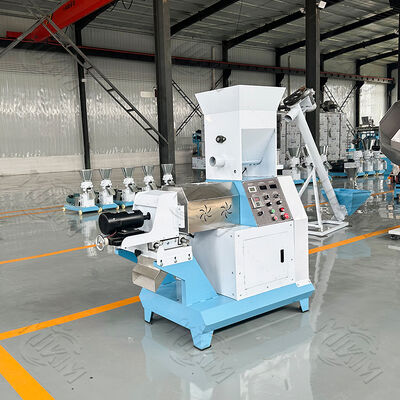 สกรูเดี่ยวลอยปลาอาหารเม็ด Maker เครื่องแห้งประเภทสัตว์เลี้ยงสุนัขแมวอาหารเครื่องทำเม็ดสำหรับสัตว์สัตว์ปีกปศุสัตว์ Feeding