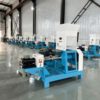 เครื่องอัดรีดอาหารสุนัขโฮมเมดสายการผลิตเครื่องทำเครื่องอัดรีดเม็ดอาหารปลาลอยน้ำขนาดเล็กเครื่องอัดรีดอาหารสัตว์เลี้ยงที่ใช้แล้วสำหรับขาย