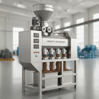 เครื่องทําเม็ดอาหารปลาจากสแตนเลส ความจุ 100-2000 กิโลกรัมต่อชั่วโมง และการให้อาหารอัตโนมัติ