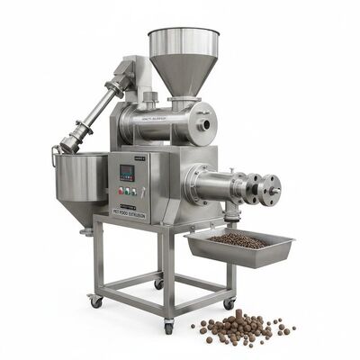 เครื่องทําเม็ดอาหารปลาจากสแตนเลส ความจุ 100-2000 กิโลกรัมต่อชั่วโมง และการให้อาหารอัตโนมัติสําหรับการผลิตอาหารสัตว์เลี้ยง