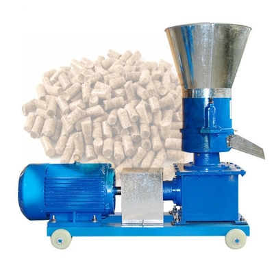 เครื่องอัดเม็ดไม้ขี้เลื่อย 4kw โลหะผสมโลหะ 120kg / H เครื่องทำเม็ดฟาง