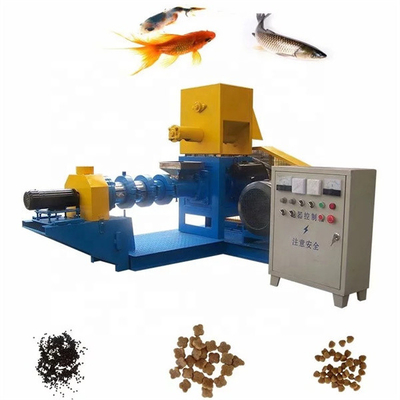 330kg เครื่องให้อาหารปลาขนาดเล็กเครื่องอัดรีดอาหารปลาอัตโนมัติ 6mm 4mm
