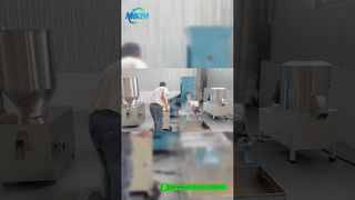 ทดลองรันโรงงานเครื่องอัดรีดอาหารสัตว์เลี้ยง | การผลิตอาหารสุนัขสามเหลี่ยม#petfoodextruder#dogfoodextruder